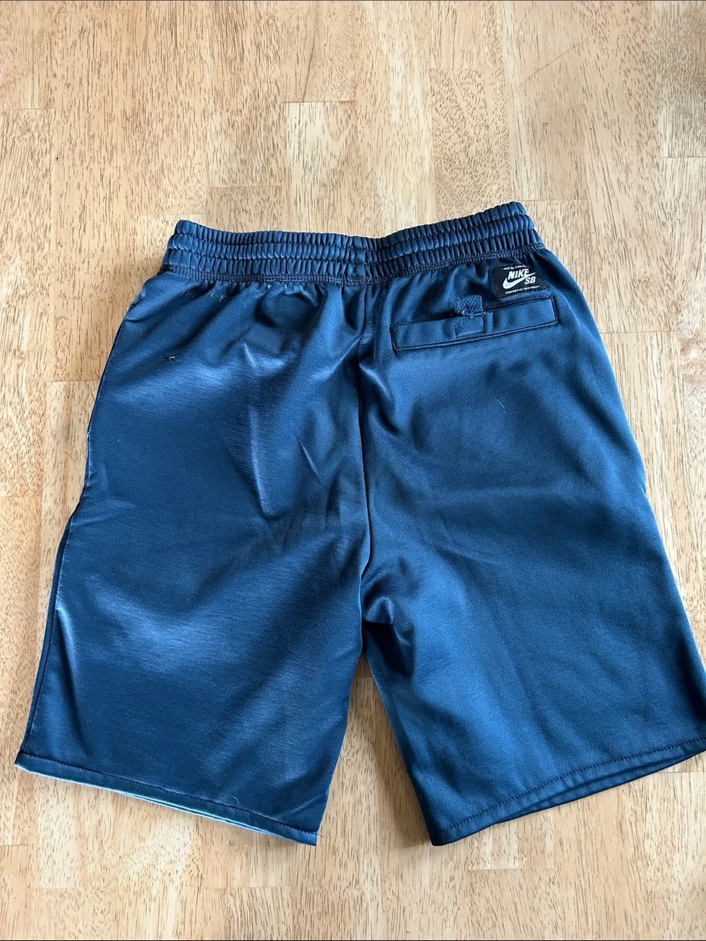 Nike Boys' Dark Navy Athletic Shorts with Teal Logo
